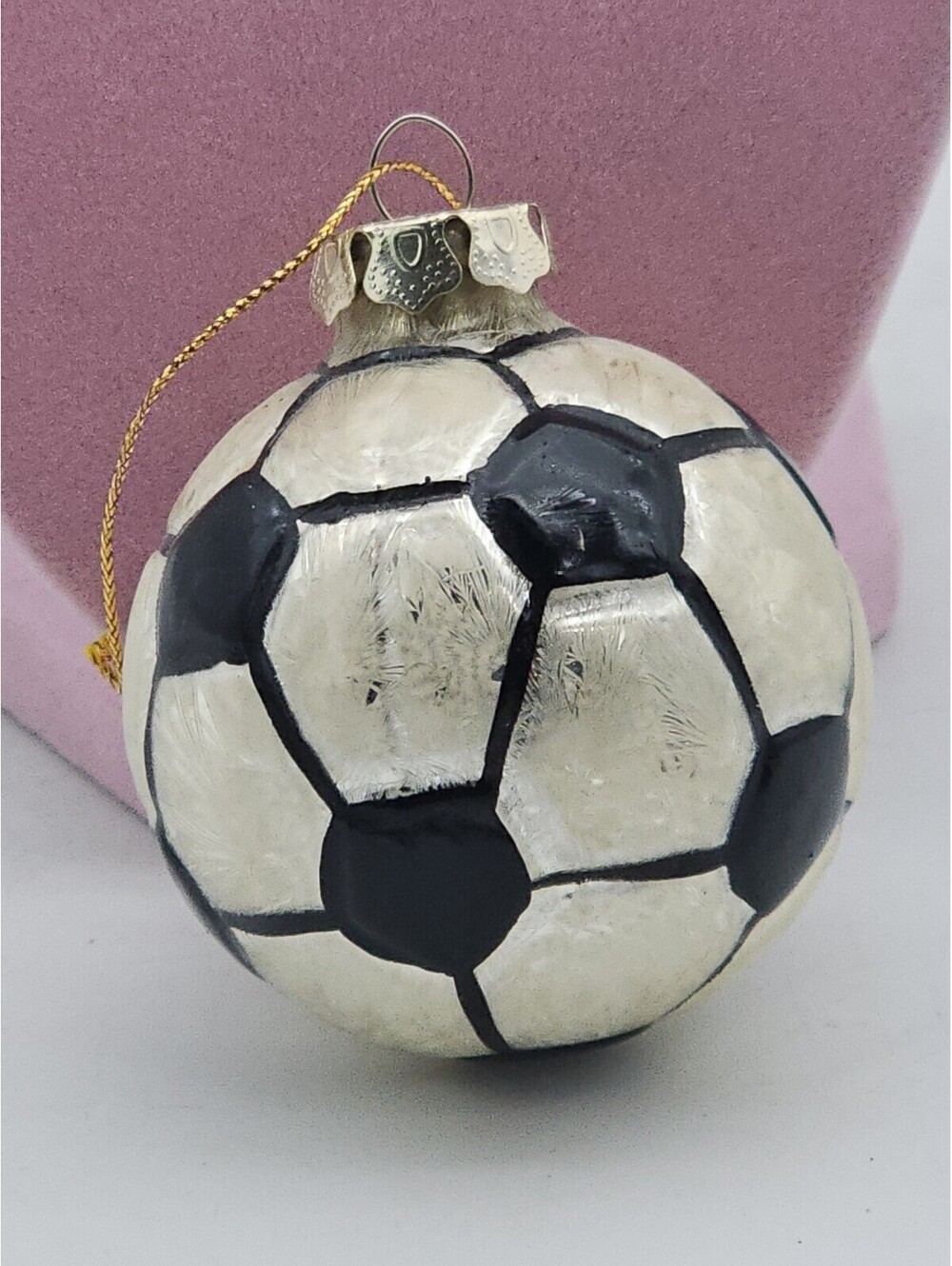 Old World Christmas Soccer Ball Glass Blown Ornament